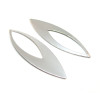 Pendentifs forme Marquise 63mm,  Acier Inoxydable 304, finition Argenté