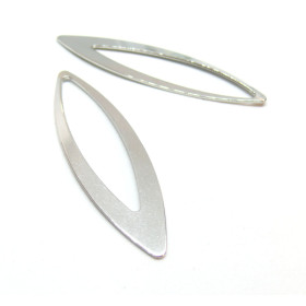 Pendentifs forme Marquise 54mm,  Acier Inoxydable 304, finition Argenté