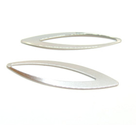 Pendentifs forme Marquise 54mm,  Acier Inoxydable 304, finition Argenté