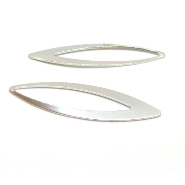 Pendentifs forme Marquise 54mm,  Acier Inoxydable 304, finition Argenté