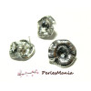 2 paires de boucle d'oreille Puce fleur d'Arum Vieil argent