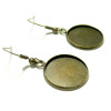 PAX 10 Boucles d'oreille crochet Qualité Laiton 16mm métal couleur BRONZE