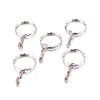 Porte Clés, Porte Clefs 25mm métal couleur Argent Platine avec Chaîne, DIY