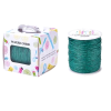 Bobine dans boite, d'environ 90 mètres, fil en coton ciré 1mm, Vert Émeraude coloris 275
