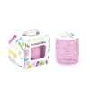 Bobine dans boite, d'environ 90 mètres, fil en coton ciré 1mm, Rose Clair coloris 134