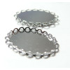 Supports de pendentif double vague 13 par 18mm, laiton finition Argent Platine