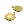 Pendentifs, Soleil Etoile 13 mm, Acier Inoxydable 304, finition Doré Placage IONIQUE