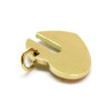 Pendentif Coeur avec anneau,  Acier Inoxydable 304, finition Doré, pour création de bijoux