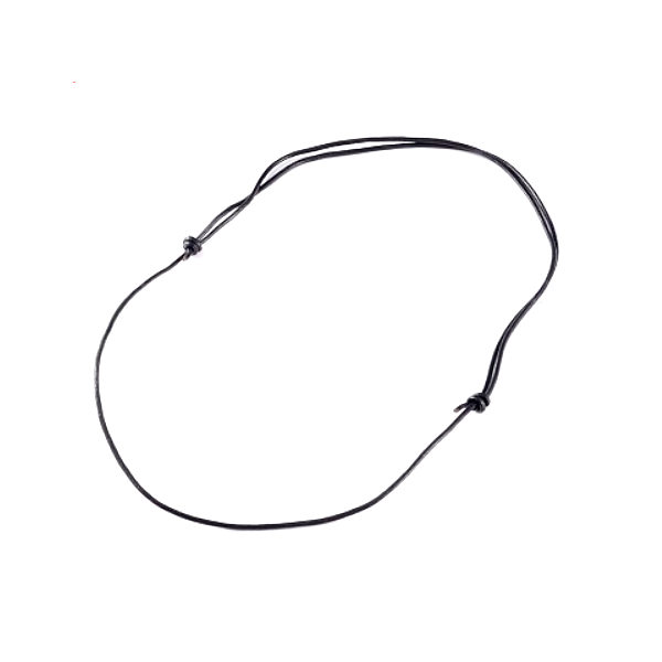 Colliers ajustable 1.2mm, cuir véritable Noir