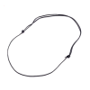 Colliers ajustable 1.2mm, cuir véritable Noir
