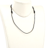 Colliers ajustable 1.2mm, cuir véritable Noir