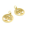 Pendentifs Médaillon Arbre à Cœur 16mm – Acier Inoxydable Coloris Doré