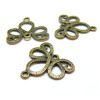 Pendentifs, multi connecteur ARABESQUE, laiton finition Bronze