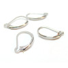 Boucles d'oreilles dormeuses 16.5mm avec attache ouverte,  Acier inoxydable 304, finition Argenté