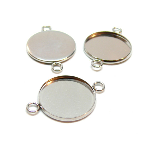 Supports de Connecteur 20 mm, Acier Inoxydable 304, finition Argenté