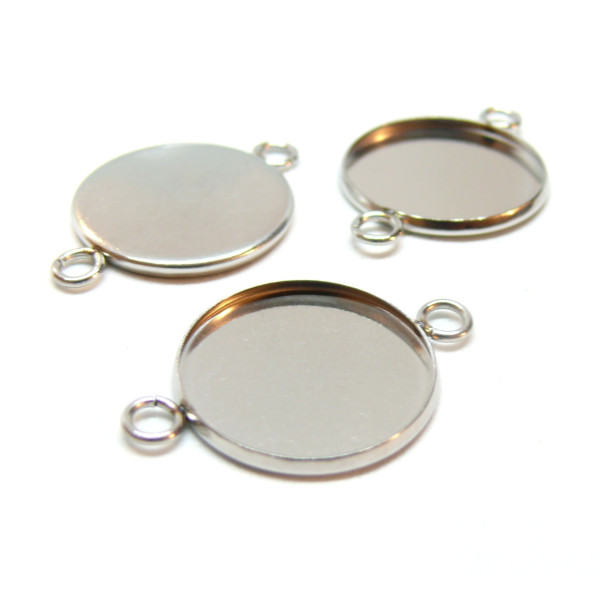 Supports de Connecteur 20 mm, Acier Inoxydable 304, finition Argenté