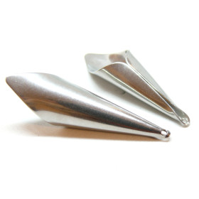 Coupelles, Caps Cônes 46mm, Acier Inoxydable 304 finition Argenté