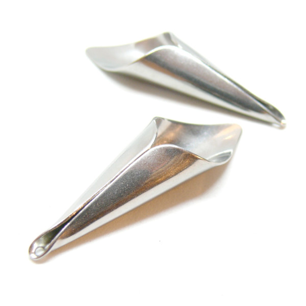 Coupelles, Caps Cônes 46mm, Acier Inoxydable 304 finition Argenté