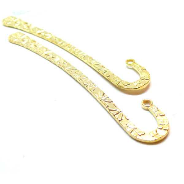 Marque-pages Sculptés Fleur – Métal Finition Dorée – Accessoire Bijou de Livre