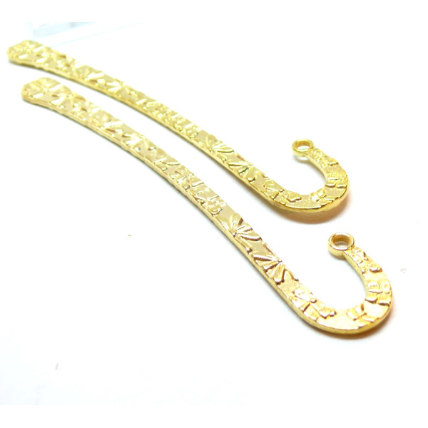 Marque-pages Sculptés Fleur – Métal Finition Dorée – Accessoire Bijou de Livre