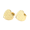 Boucles d'oreilles, Puce Coeur 13mm, Acier Inoxydable finition Or 18KT, Placage IONIQUE
