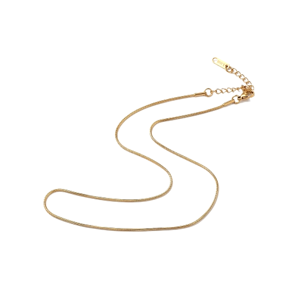 Collier chaine serpent 1.2 mm, Acier Inoxydable 304, finition Doré, Placage IONIQUE