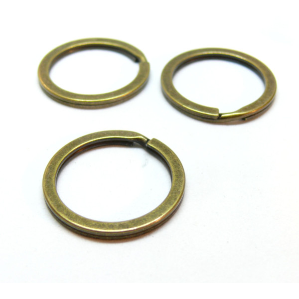 Anneaux Porte Cles, Porte Clefs 25mm, métal finition Bronze