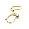 Boucles d'oreille dormeuses BILLE, laiton Doré à l'or fin 14K