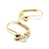 Boucles d'oreille dormeuses BILLE, laiton Doré à l'or fin 14K