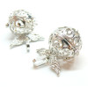 Pendentif Cage Bola, avec Aile d'Ange et Arabesque, finition Argent Platine pour Perle Bola en 16mm