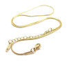 Collier chaine serpent 1.2 mm, Acier Inoxydable 304, finition Doré, Placage IONIQUE