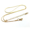 Collier chaine serpent 1.2 mm, Acier Inoxydable 304, finition Doré, Placage IONIQUE