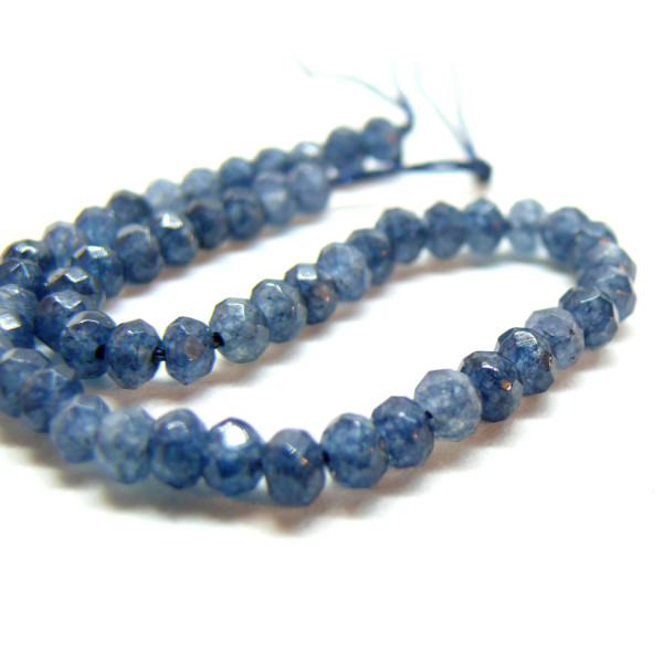 Perles Rondelle facettée 2 par 4 mm, Jade Malaisienne