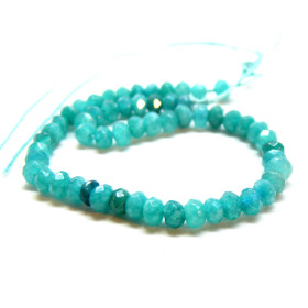 Perles Rondelle facettée 2 par 4 mm, Jade Malaisienne