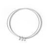 Collier, Torque JONC RIGIDE 2mm, laiton coloris Argent Platine
