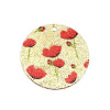 Pendentifs, breloques stardust Ronde 20mm, Coquelicots Doré