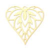 Estampes Pendentifs Coeur Travaillé 30mm métal finition Doré