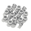 Perles Intercalaires, Rondelles Travaillées 8 par 5mm, Acier Inoxydable 304, finition Argenté