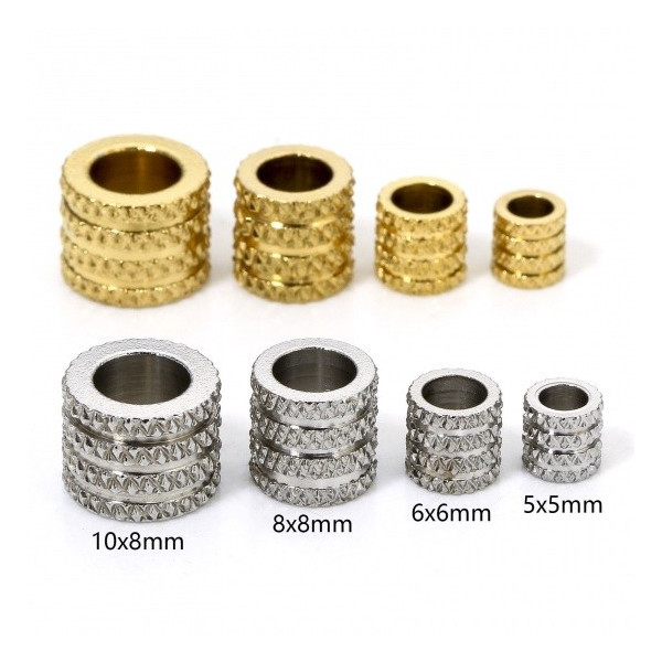 Perles Intercalaires, Rondelles 6mm, Acier Inoxydable 304, finition Doré à l'or fin 18K, Placage IONIQUE