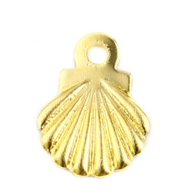 Pendentifs Coquille Saint Jacques 9mm, Acier Inoxydable 304, finition Doré, Placage IONIQUE