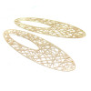 Estampes, Pendentifs Ovale 70mm, laiton finition Doré Clair