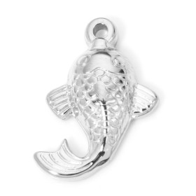 Pendentif, Poisson 16mm, Acier Inoxydable 304, finition Argenté