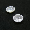 Perles, Cabochons forme Fleur 8mm, Nacre coloris Blanc
