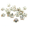 Calottes coupelles, embouts FLEURS COQUILLE 6mm, métal finition ARGENT Antique