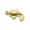 Pendentif, Poisson 16mm, Acier Inoxydable 304, finition Doré, Placage IONIQUE
