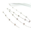 Chaine maille bille 3mm en Acier Inoxydable 304 , finition ARGENT