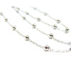 Chaine maille bille 3mm en Acier Inoxydable 304 , finition ARGENT