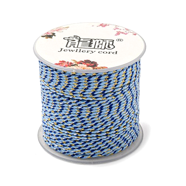 Cordon tressé et fil métallisé doré 1.5mm coloris C26