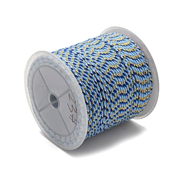 Cordon tressé et fil métallisé doré 1.5mm coloris C26