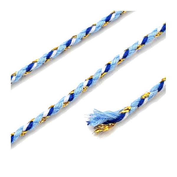 Cordon tressé et fil métallisé doré 1.5mm coloris C26